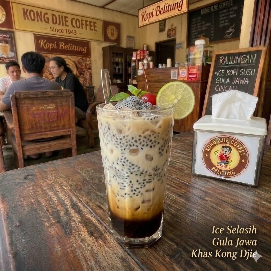 Ice Selasih Kedai Kopi Kong Djie